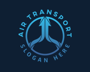 Blue Freight Delivery Arrow logo design