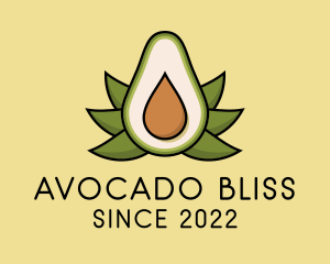 Organic Avocado Fruit  logo design