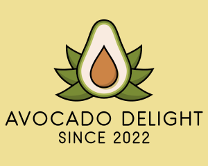 Organic Avocado Fruit  logo design