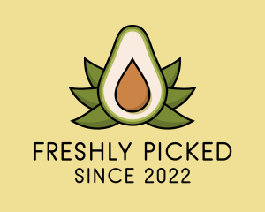 Organic Avocado Fruit  logo design