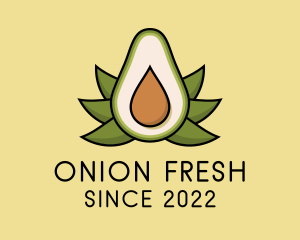 Organic Avocado Fruit  logo design