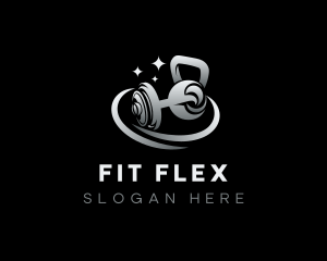 Dumbbell Weights Gym logo design