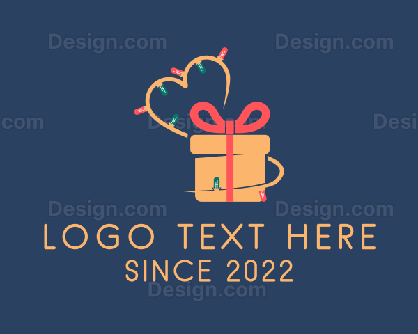 Christmas Lights Gift Logo