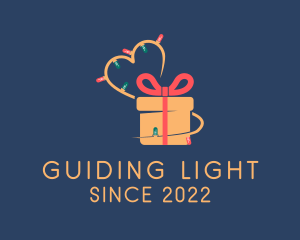 Christmas Lights Gift  logo design