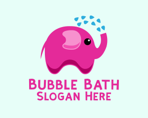 Pink Baby Elephant Bath Shower logo