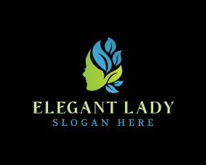 Leaf Lady Face logo design