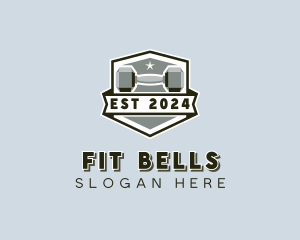 Gym Equipment Dumbbell logo design