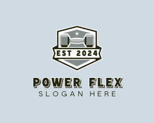 Gym Equipment Dumbbell logo design