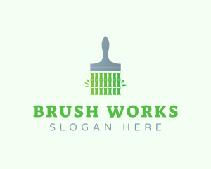 Bamboo Paint Brush logo design