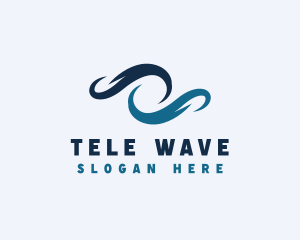 Multimedia Wave Swirl logo design