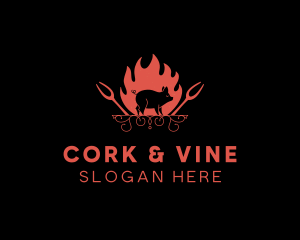 Hot Pork Grill logo design