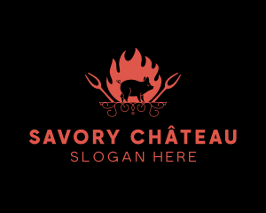 Hot Pork Grill logo design