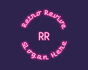 Retro Neon Brand logo design