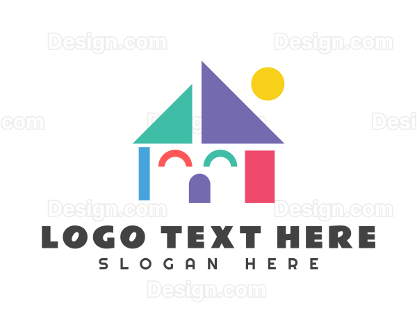 Fun Geometric Playhouse Logo