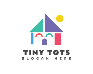 Fun Geometric Playhouse logo design