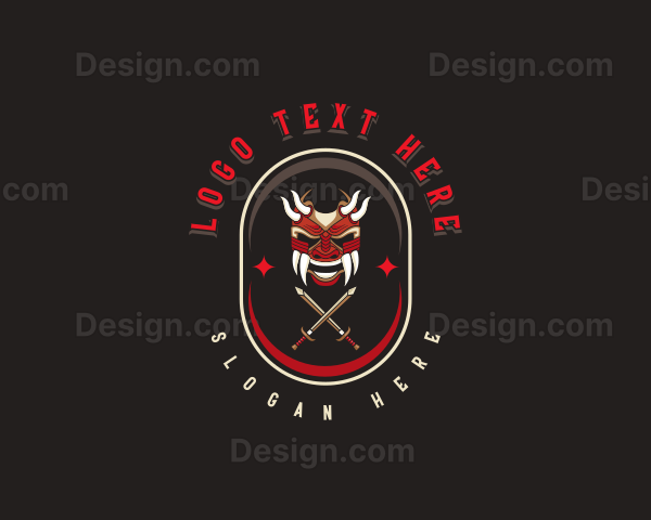 Samurai Demon Sword Logo