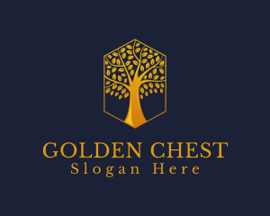 Wellness Golden Tree logo design