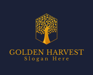 Wellness Golden Tree logo design