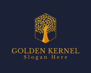 Wellness Golden Tree logo design