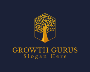 Wellness Golden Tree logo design