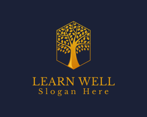 Wellness Golden Tree logo design