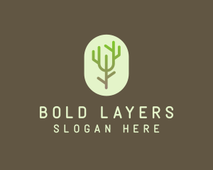 Forest Tree Branch logo design