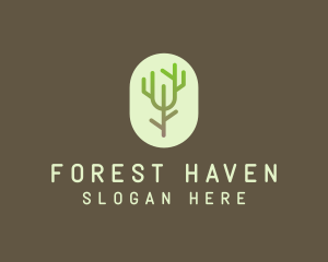 Forest Tree Branch logo design