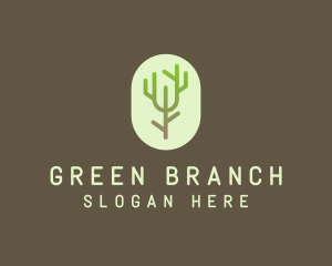 Forest Tree Branch logo design