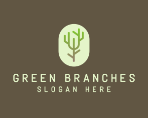 Forest Tree Branch logo design