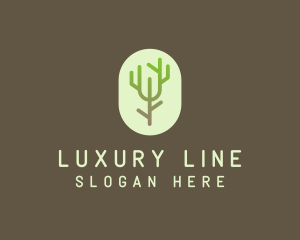 Forest Tree Branch logo design