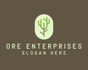 Forest Tree Branch logo design