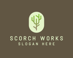 Forest Tree Branch logo design