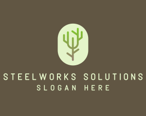 Forest Tree Branch logo design