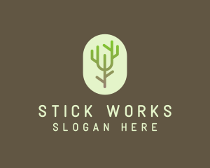 Forest Tree Branch logo design