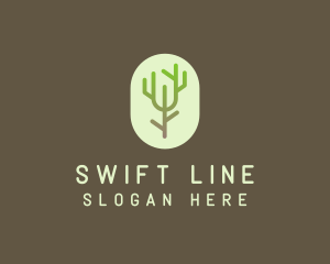 Forest Tree Branch logo design