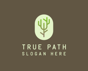 Forest Tree Branch logo design