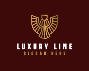 Golden Luxury Wings logo design