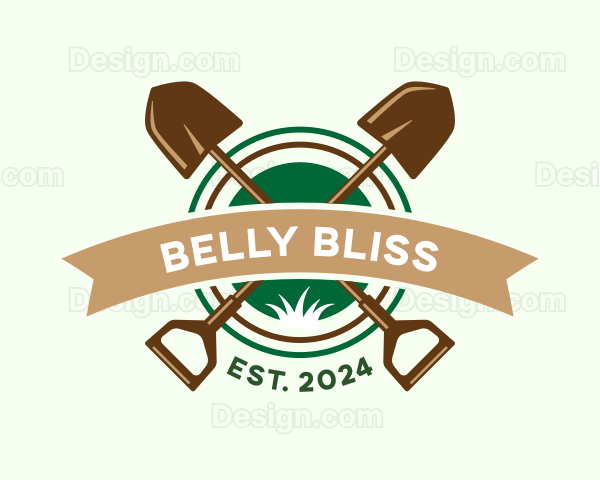 Shovel Gardening Landscaping Logo