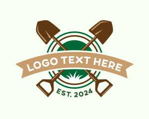 Shovel Gardening Landscaping logo