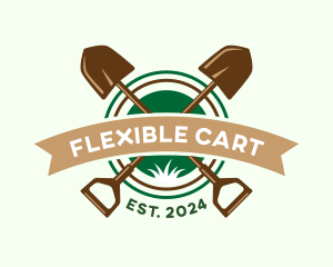 Shovel Gardening Landscaping Logo