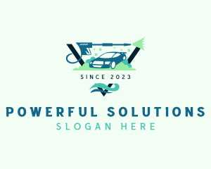 Pressure Washer Car Wash logo design