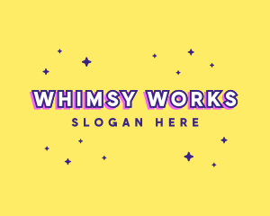 Cute Quirky Star Sparkle logo