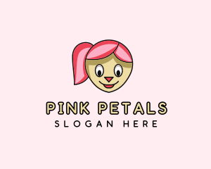 Doll Girl Cartoon logo design