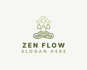 Meditate Yoga Zen logo design