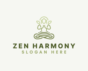 Meditate Yoga Zen logo design