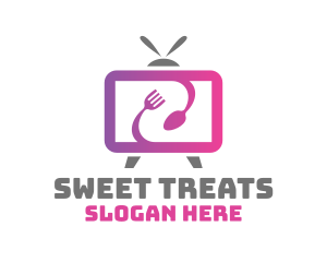 Food Vlog Media TV Channel logo design