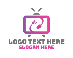 Food - Food Vlog Media TV Channel logo design
