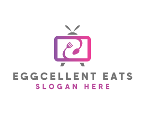 Food Vlog Media TV Channel logo design