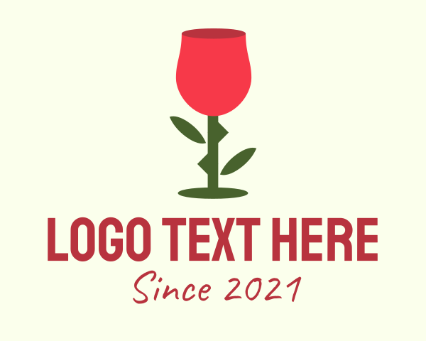 Rose Wine Glass  logo