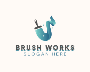 Brush Paint Refurbish logo design